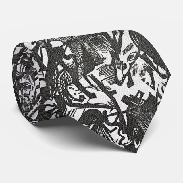 Gravata Nascimento de Lobos – Noir Expressionista (Rolled)