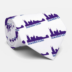 Gravata Nashville Skyline Purple