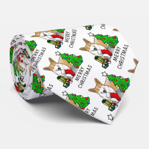 Gravata Natal 2 Pembroke Welsh Corgi (vermelho 1)