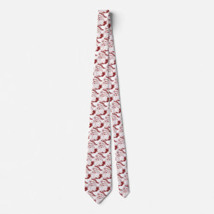 Gravata Natal Antigo, Santa Claus Alegre Retro Vermelho