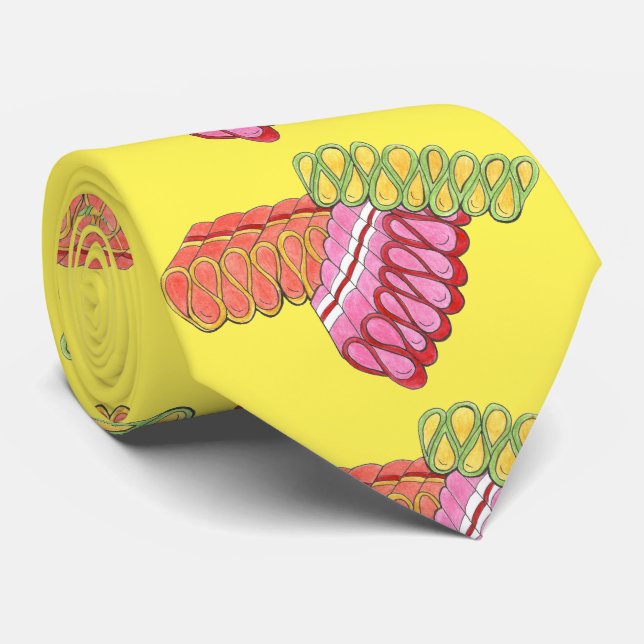 Gravata Natal Classic Ribbon Candy Novelty Tie Natal Novel (Rolled)