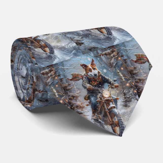 Gravata Natal de Motocicmocicleta de Basenji (Rolled)