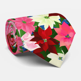 Gravata Natal de Poinsettia Multicolorida