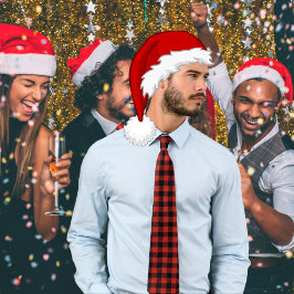 Gravata Natal do Buffalo Reversível Verde Vermelho