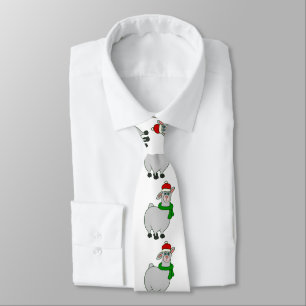 Gravata Natal feio lhama santa claus