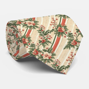 Gravata Natal Floral Listrado Vintage (9)