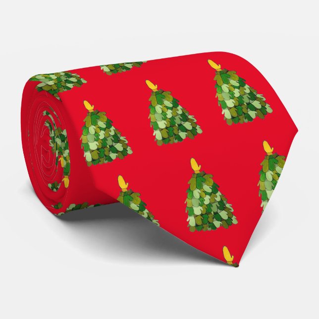 Gravata Natal Mitten Tree Necktie (Rolled)