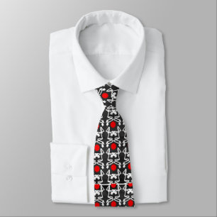 Gravata Natal negro e vermelho da América Africana