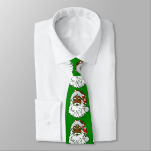 Gravata natal negro santa claus kwanzaa kente