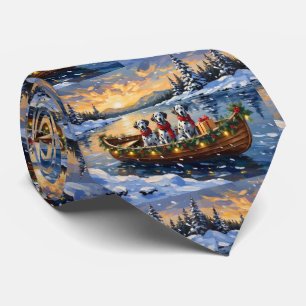 Gravata Natal no Barco com Dálmata