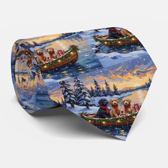 Gravata Natal no Barco do Bernedoodle (Rolled)