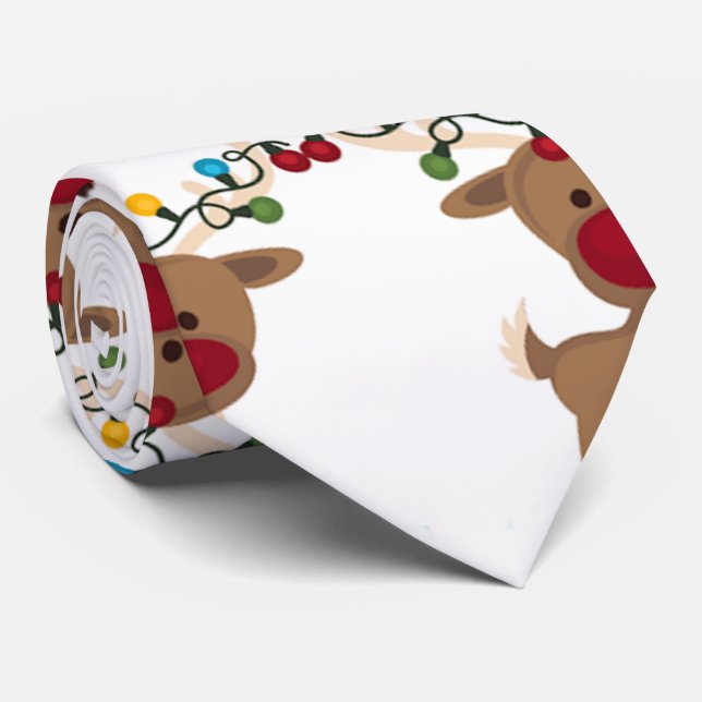 GRAVATA NATAL REINDEIRO BOBO (Rolled)