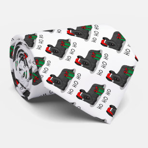 Gravata Natal Santa Claus Hat Skye Terrier (preto)