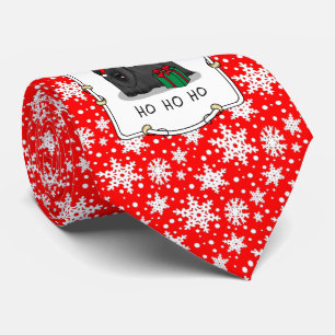 Gravata Natal Santa Claus Hat Skye Terrier (preto)