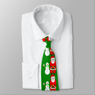 Gravata natal santa claus snowman bonitinho