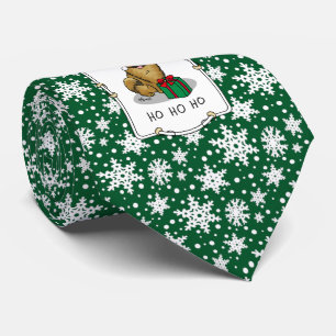 Gravata Natal Santa Hat - Espanhol Tibetano (Castanho)