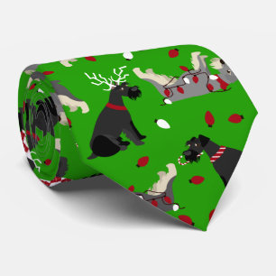 Gravata Natal Schnauzer Neck Tie