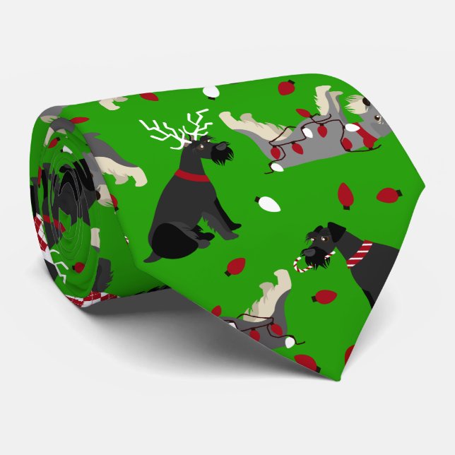 Gravata Natal Schnauzer Neck Tie (Rolled)