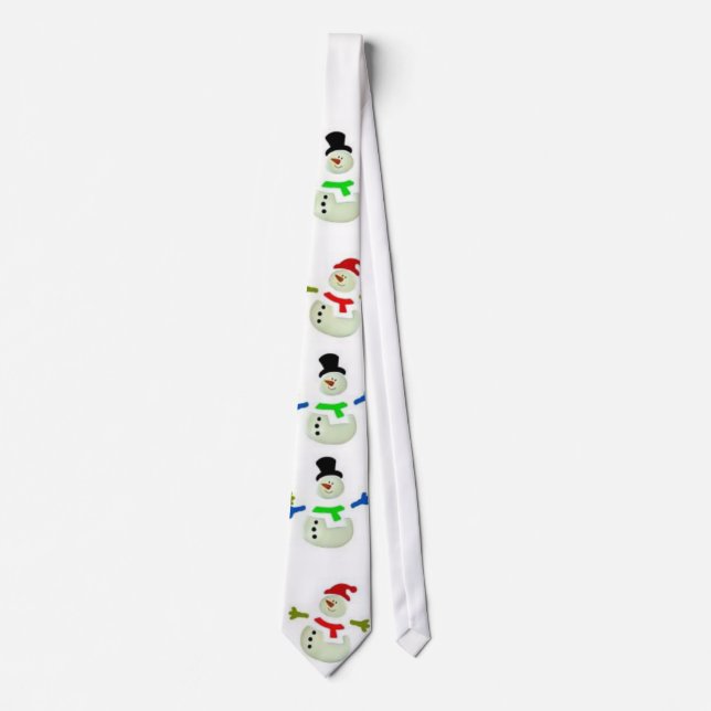 Gravata Natal Tie, Snowman (Frente)