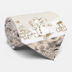 Gravata Natal Tie, Snowman