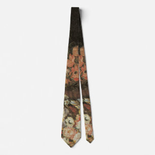 Gravata Natureza Morta Flores, Barroco Floral Vintage