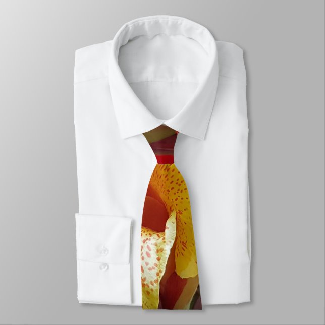 Gravata Natureza Red Flower Floral Fotografia (Amarrado)