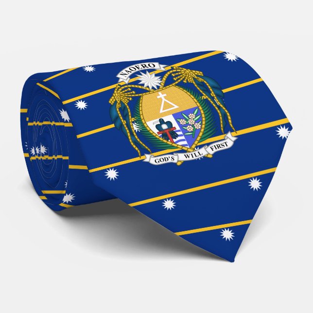 Gravata Nauruan Flag & Casaco de Braços, Flag of Nauru (Rolled)