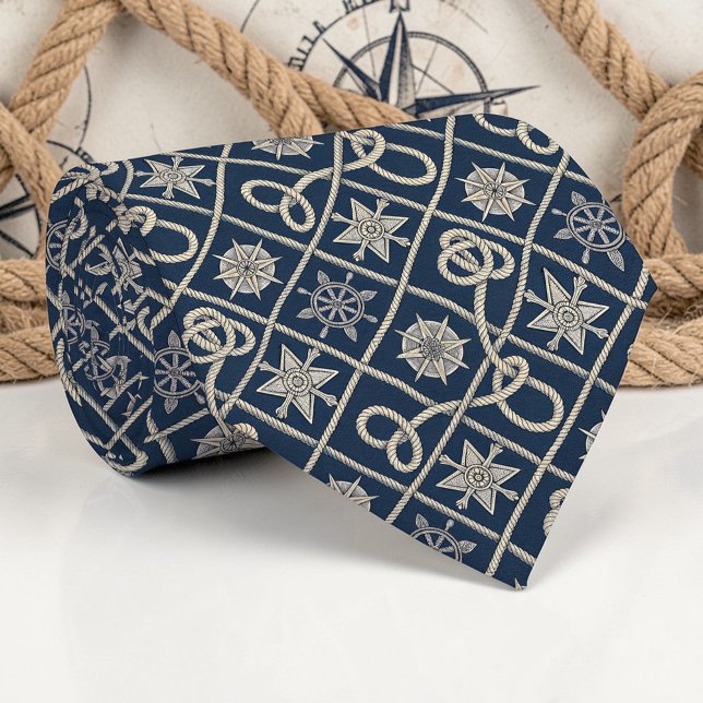 Gravata Nautical Ropes Custom Necktie (Criador carregado)