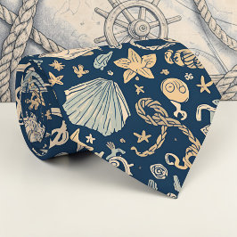 Gravata Nautical Sea Life Custom Necktie