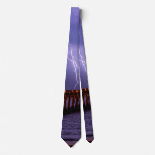 Gravata Navarre Florida Lightning Storm Neck Tie