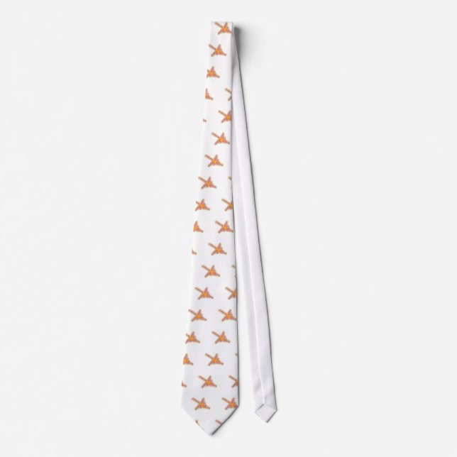 Gravata Nazca Lines Hummingbird com efeito de papel rugoso (Frente)