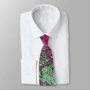 GRAVATA NECKTIE/ ABSTRATO/PLUM, PINK, VERDE E AMARELO