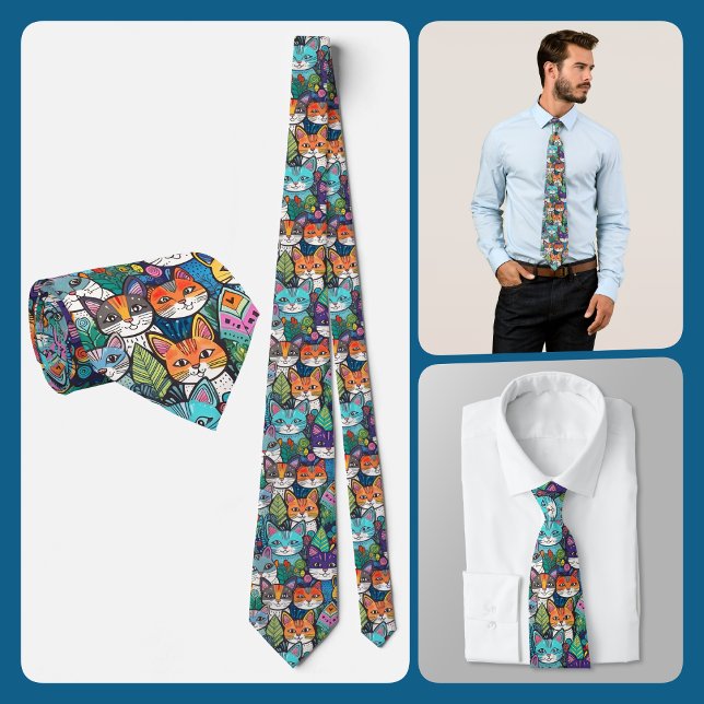 Gravata NECKTIE - Cats, Cats, and More Cats (Criador carregado)