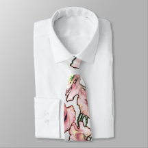 Necktie com escova floral |Trendy Floral Wedding T