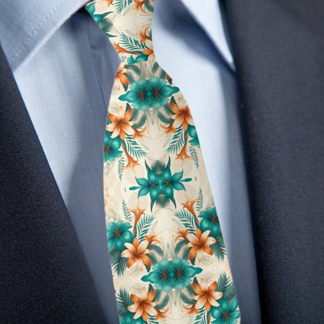 Gravata Necktie com Padrão de Luz de Iridescência Tropical (Criador carregado)