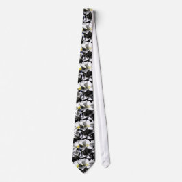 Gravata Necktie das flores da Plumeria Artística