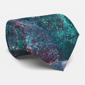 Gravata Necktie de Arte Teal Masculina