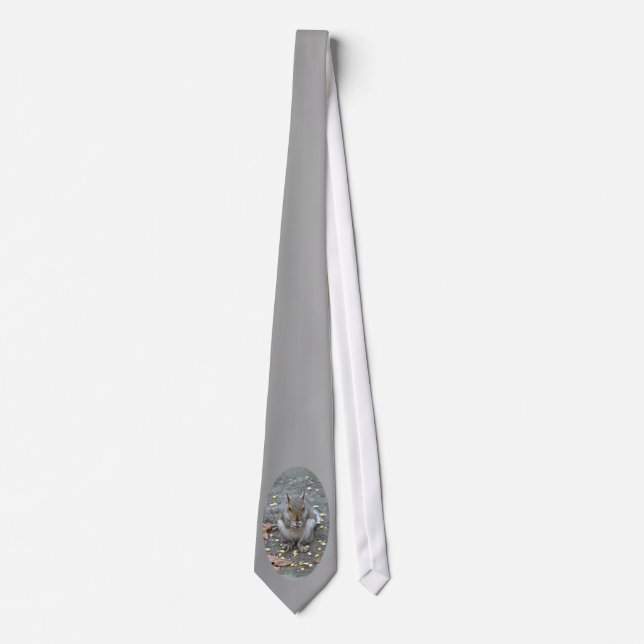 Gravata Necktie de Esquilo cinza (Frente)
