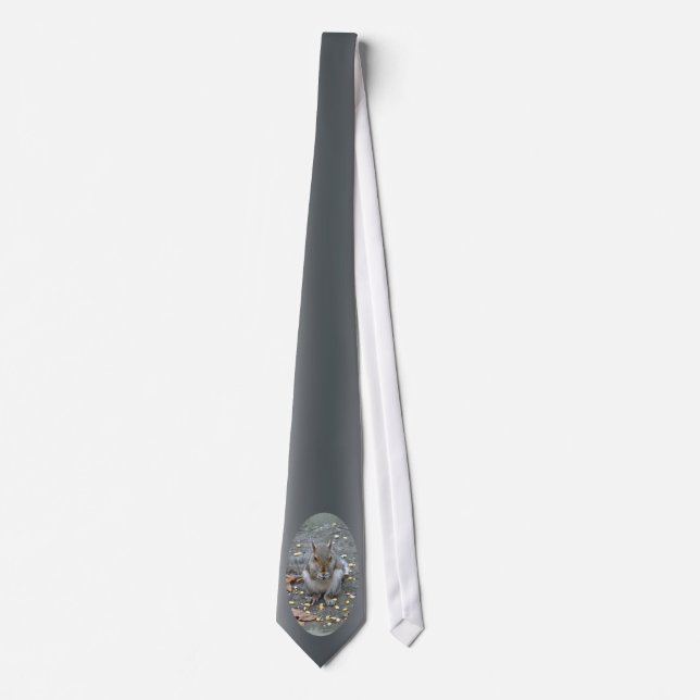 Gravata Necktie de Esquilo cinza (Frente)