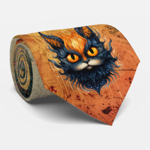 Gravata Necktie Gatinho abstrato