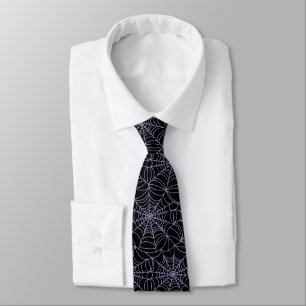 Gravata Necktie Halloween Spiderwebs