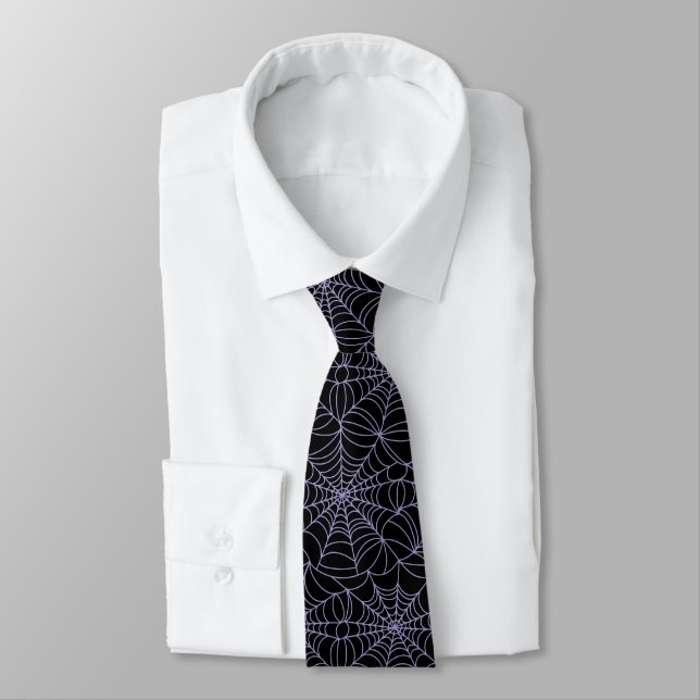 Gravata Necktie Halloween Spiderwebs (Amarrado)