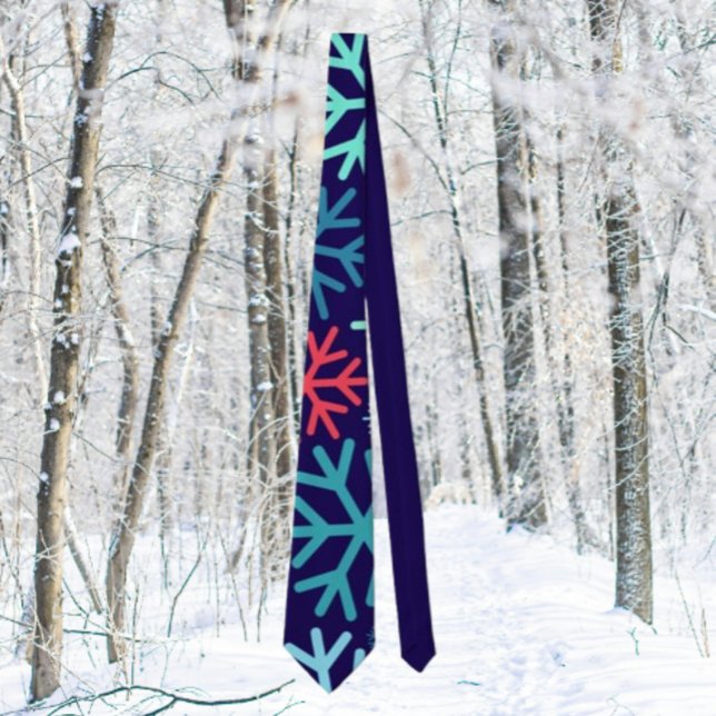 Gravata Necktie Noite Feriado de Neve (Criador carregado)