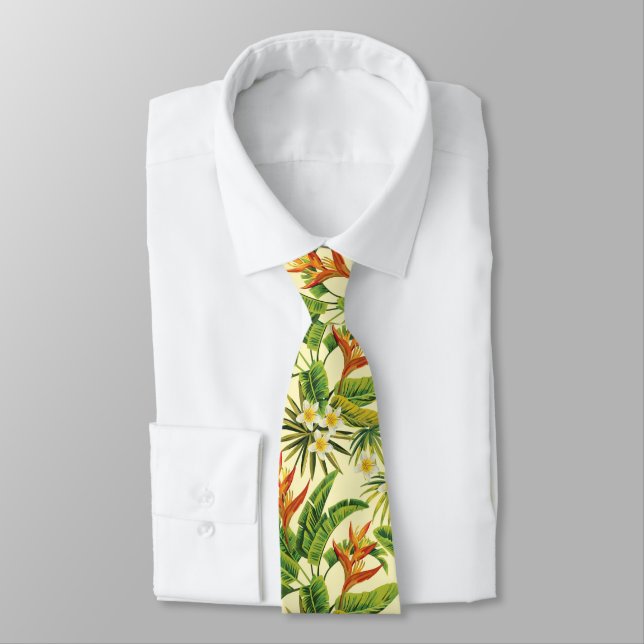 Gravata Necktie Renda Tropical Havaiana (Amarrado)