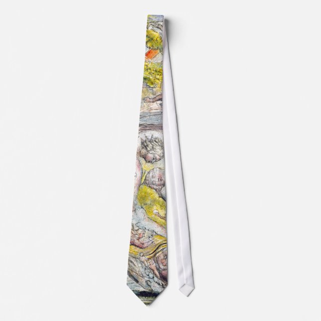 Gravata Necktie: Sonho Misterioso por William Blake (Frente)