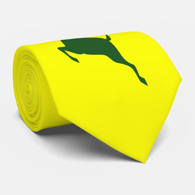 Gravata Necktie Verde Deer (Rolled)