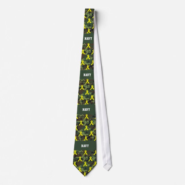 Gravata Necktie Veterana da Guerra Militar (Frente)