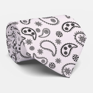 Gravata Néctar Impressão Bandana preto e branco