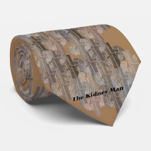 Gravata Nefrologista Artsy Kidney Brown Humano