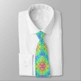 Gravata Neon Abstrato Starburst Neck